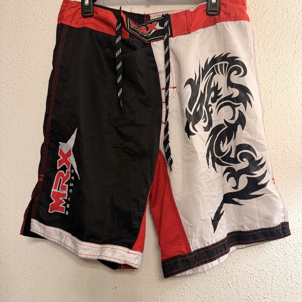 MMA Grappling Shorts UFC Cage Fight Kick Boxing Fighter Martial Arts Shorts L